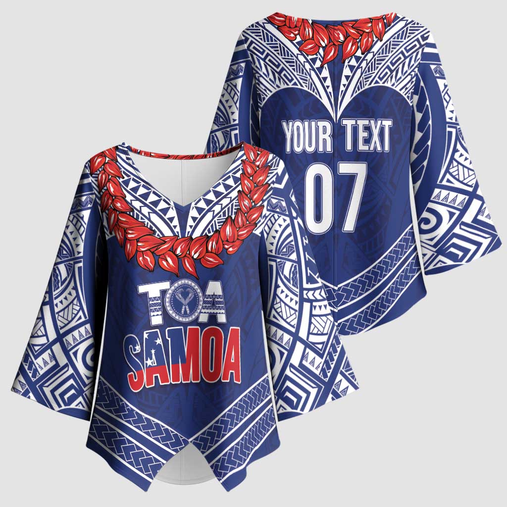 Toa Samoa Rugby Custom Kimono Sleeve Blouse Ulafala Mix Nifo'oti LT7 - Polynesian Pride