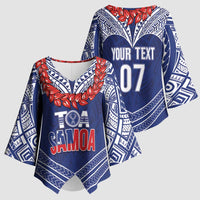 Toa Samoa Rugby Custom Kimono Sleeve Blouse Ulafala Mix Nifo'oti LT7 - Polynesian Pride