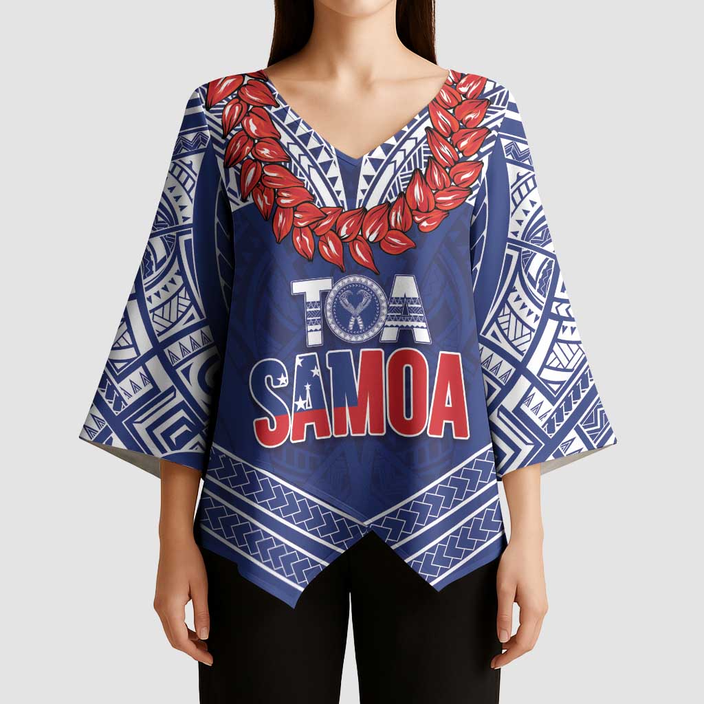 Toa Samoa Rugby Custom Kimono Sleeve Blouse Ulafala Mix Nifo'oti LT7 - Polynesian Pride