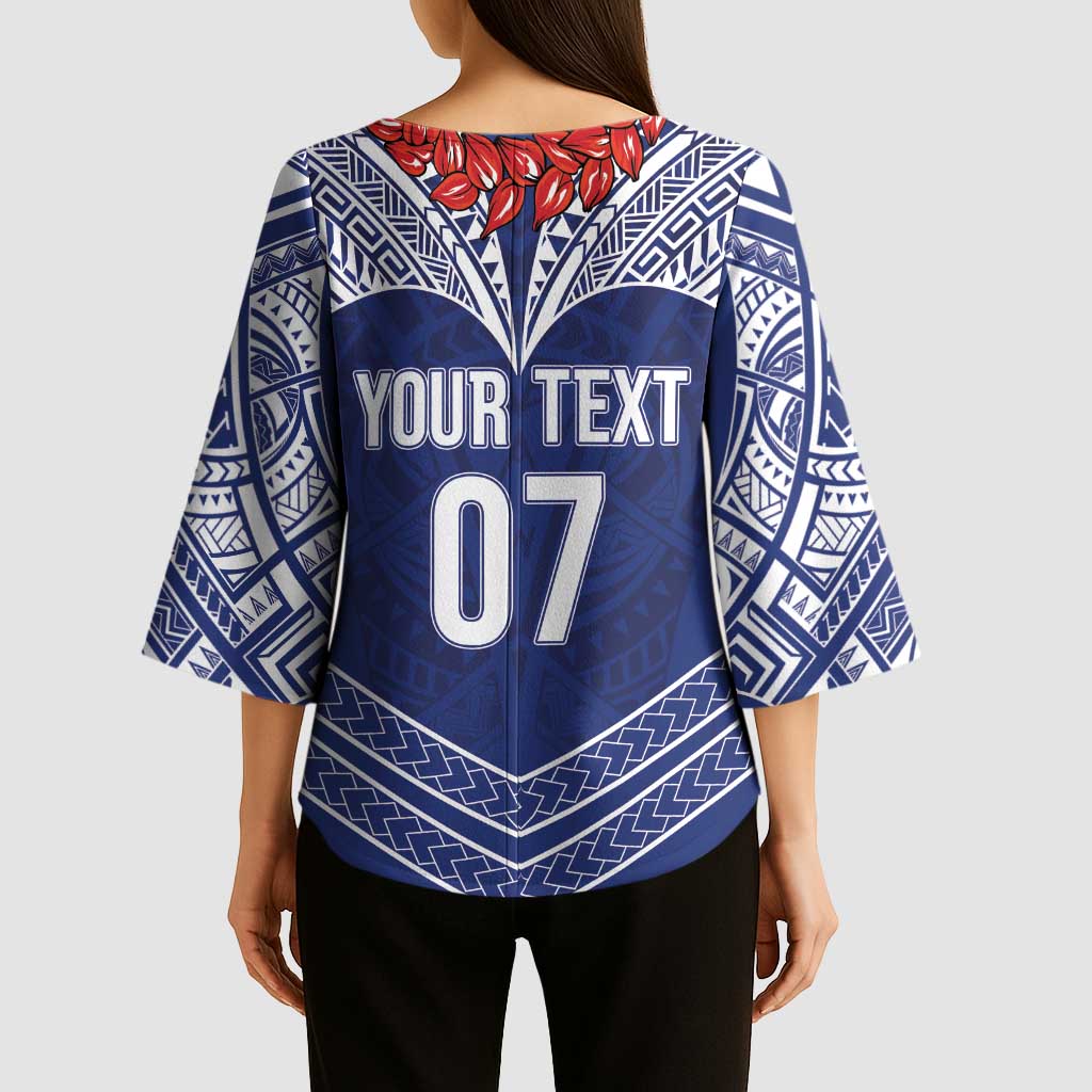 Toa Samoa Rugby Custom Kimono Sleeve Blouse Ulafala Mix Nifo'oti LT7 - Polynesian Pride