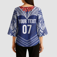 Toa Samoa Rugby Custom Kimono Sleeve Blouse Ulafala Mix Nifo'oti LT7 - Polynesian Pride