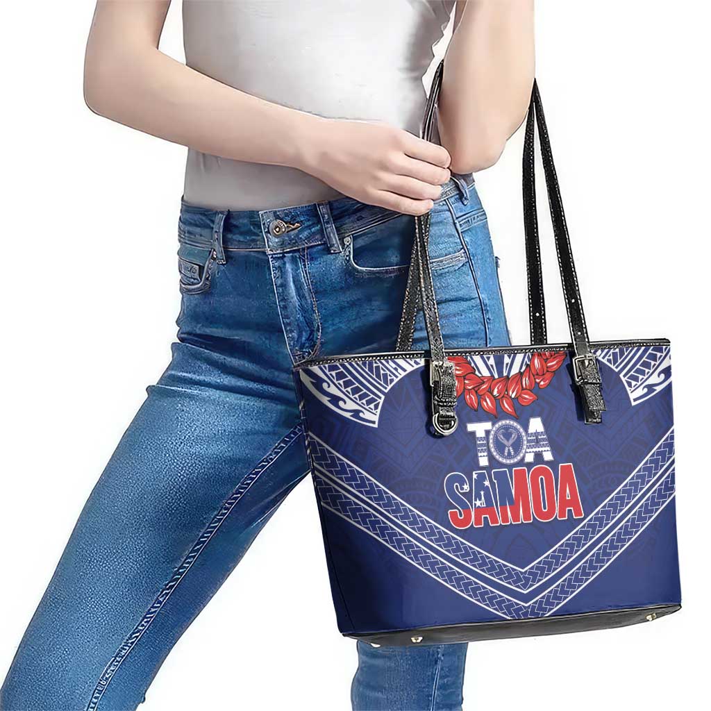 Toa Samoa Rugby Leather Tote Bag Ulafala Mix Nifo'oti - Polynesian Pride