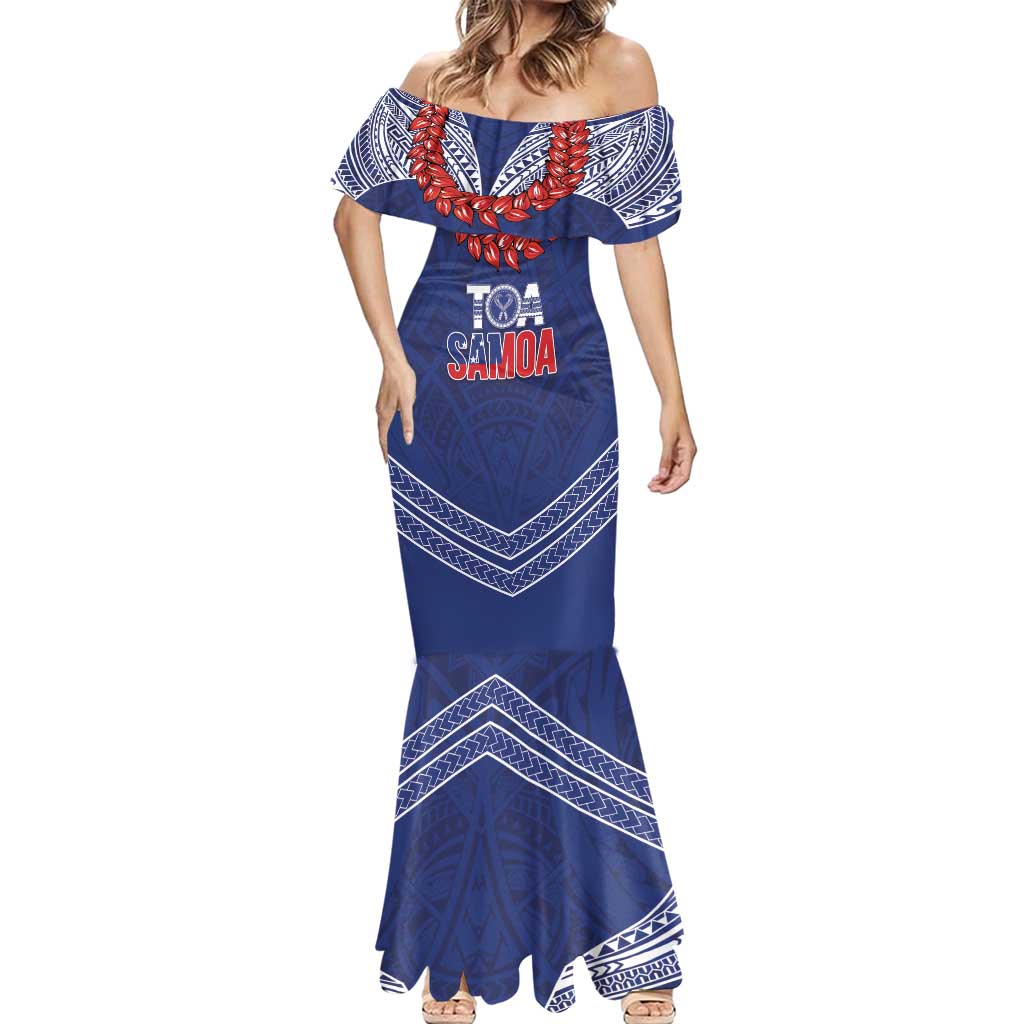 Toa Samoa Rugby Custom Mermaid Dress Ulafala Mix Nifo'oti LT7 - Polynesian Pride