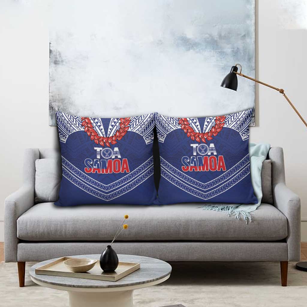 Toa Samoa Rugby Pillow Cover Ulafala Mix Nifo'oti - Polynesian Pride