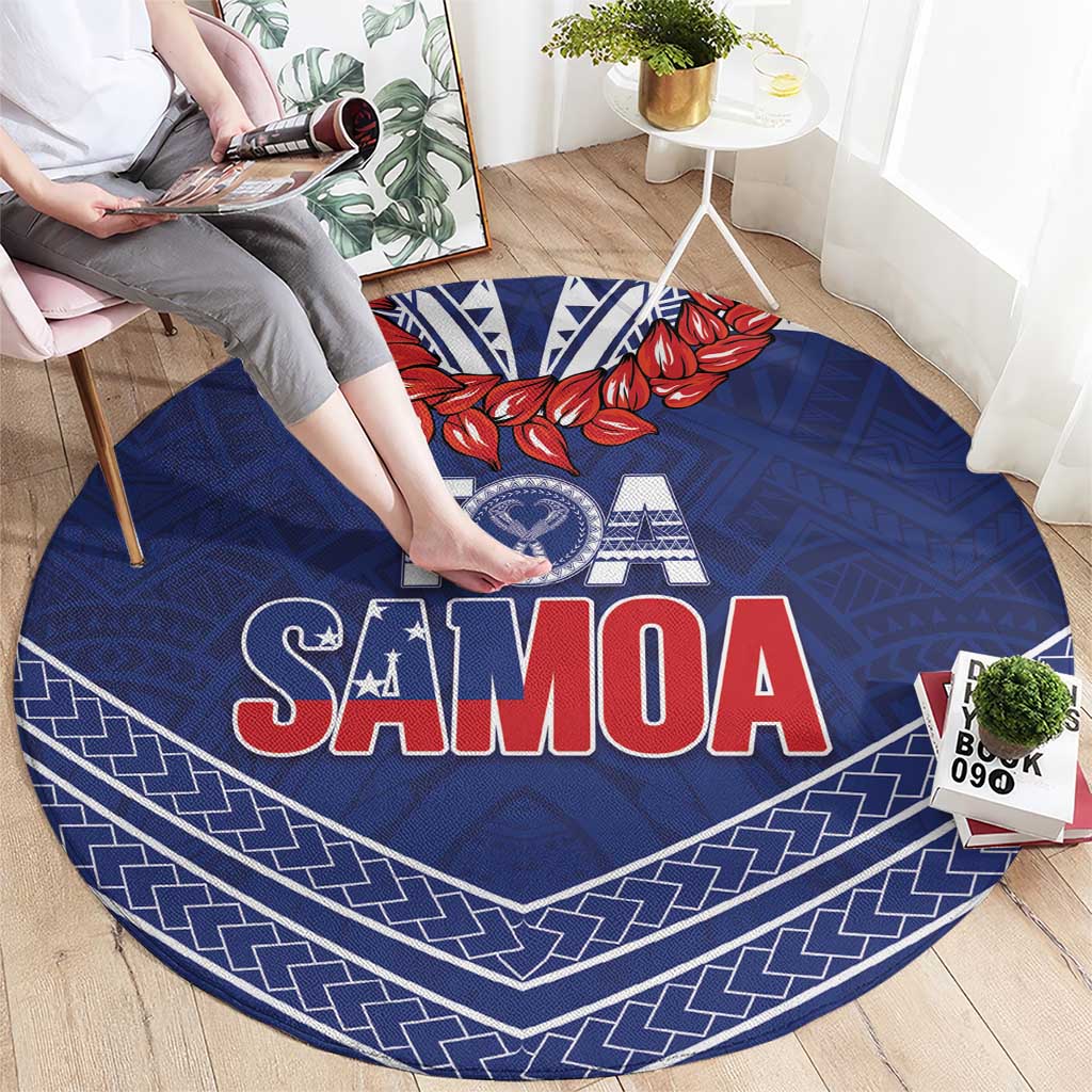 Toa Samoa Rugby Round Carpet Ulafala Mix Nifo'oti - Polynesian Pride