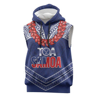 Toa Samoa Rugby Custom Sleeveless Hoodie Ulafala Mix Nifo'oti - Polynesian Pride