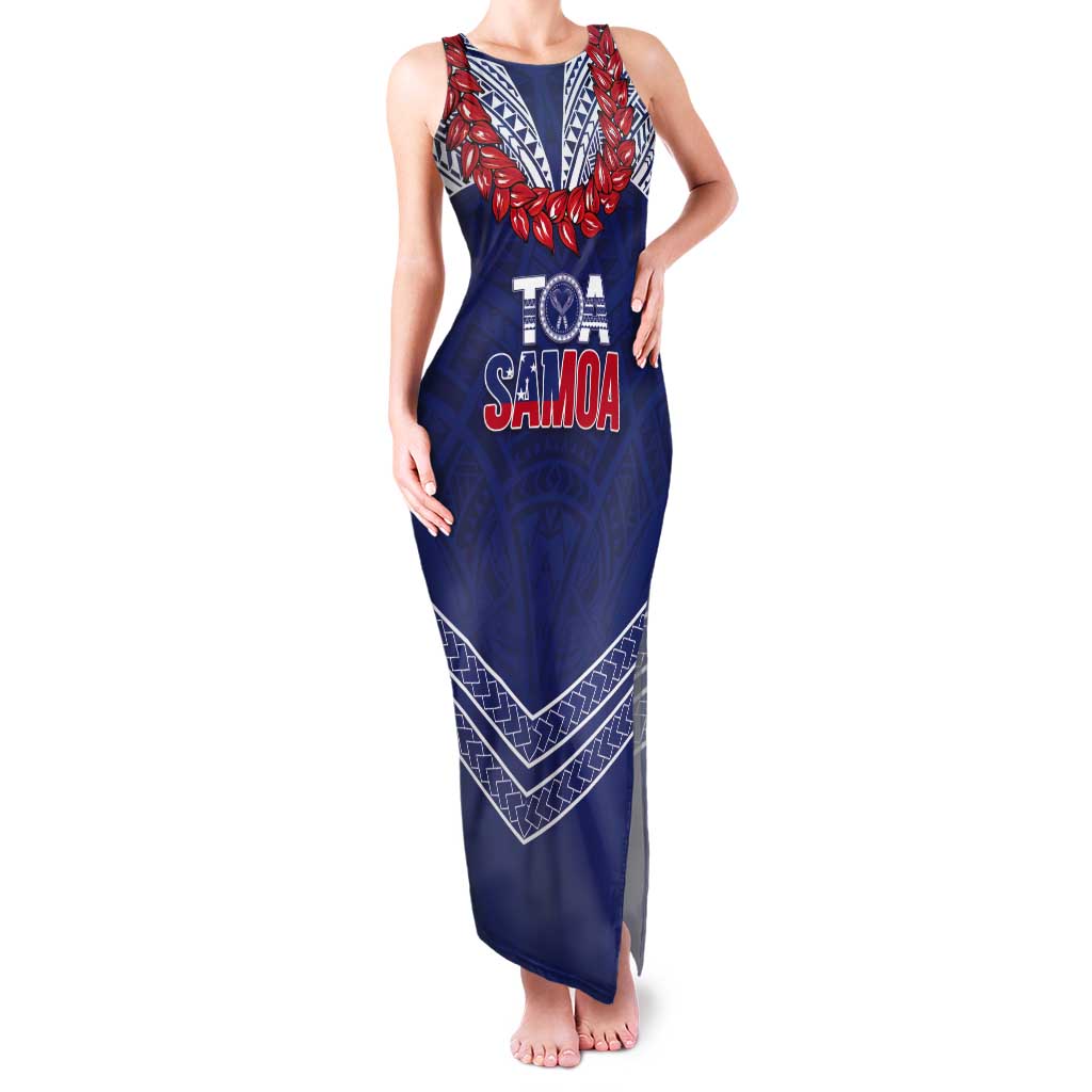 Toa Samoa Rugby Custom Tank Maxi Dress Ulafala Mix Nifo'oti - Polynesian Pride