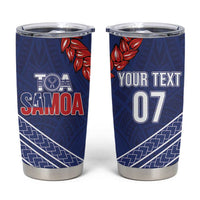 Toa Samoa Rugby Custom Tumbler Cup Ulafala Mix Nifo'oti LT7 Blue - Polynesian Pride