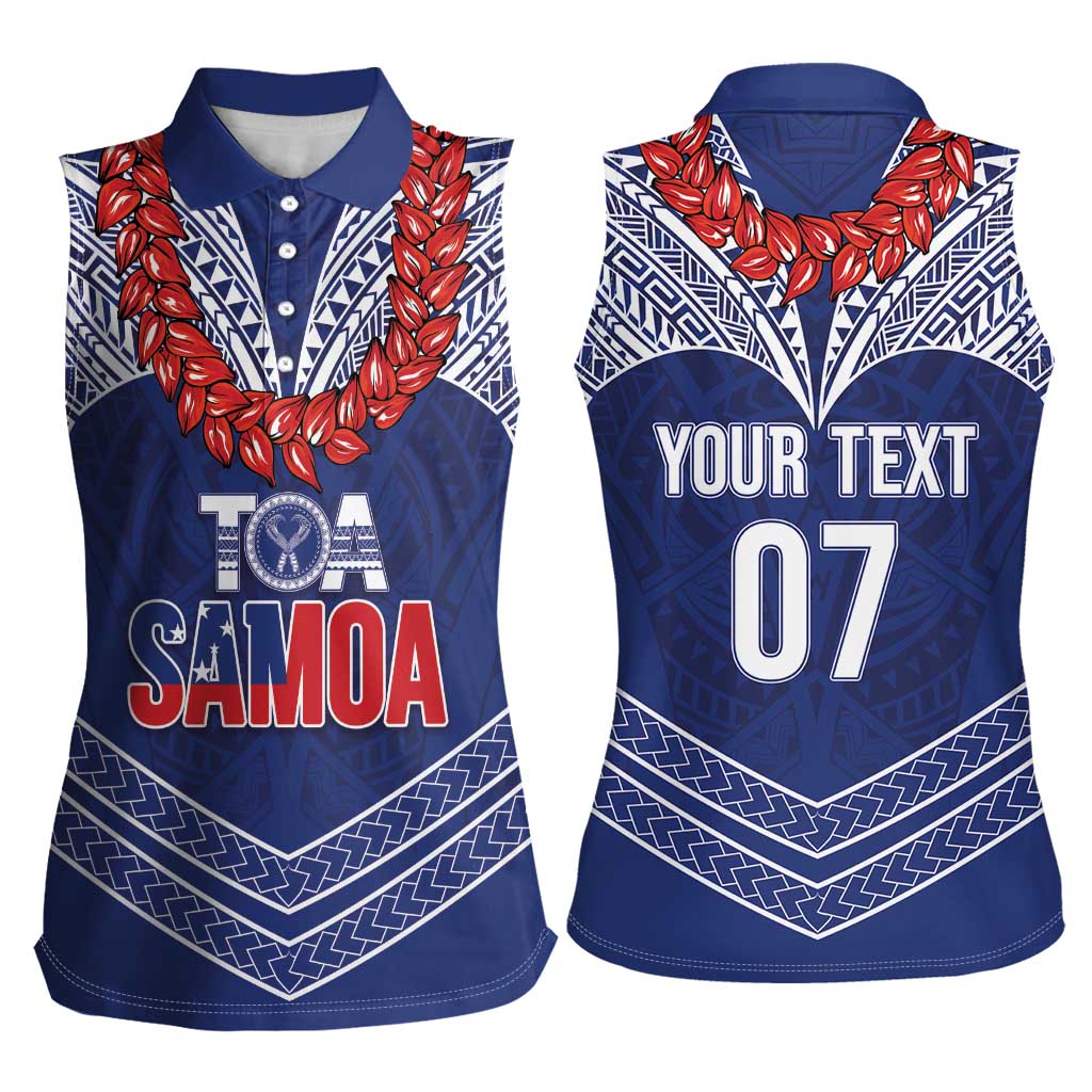 Toa Samoa Rugby Custom Women Sleeveless Polo Shirt Ulafala Mix Nifo'oti LT7 - Polynesian Pride