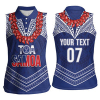 Toa Samoa Rugby Custom Women Sleeveless Polo Shirt Ulafala Mix Nifo'oti LT7 - Polynesian Pride