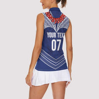 Toa Samoa Rugby Custom Women Sleeveless Polo Shirt Ulafala Mix Nifo'oti LT7 - Polynesian Pride