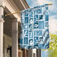 Hawaii Christmas Retro Patchwork Garden Flag Aquamarine LT7 House Flag Aquamarine - Polynesian Pride
