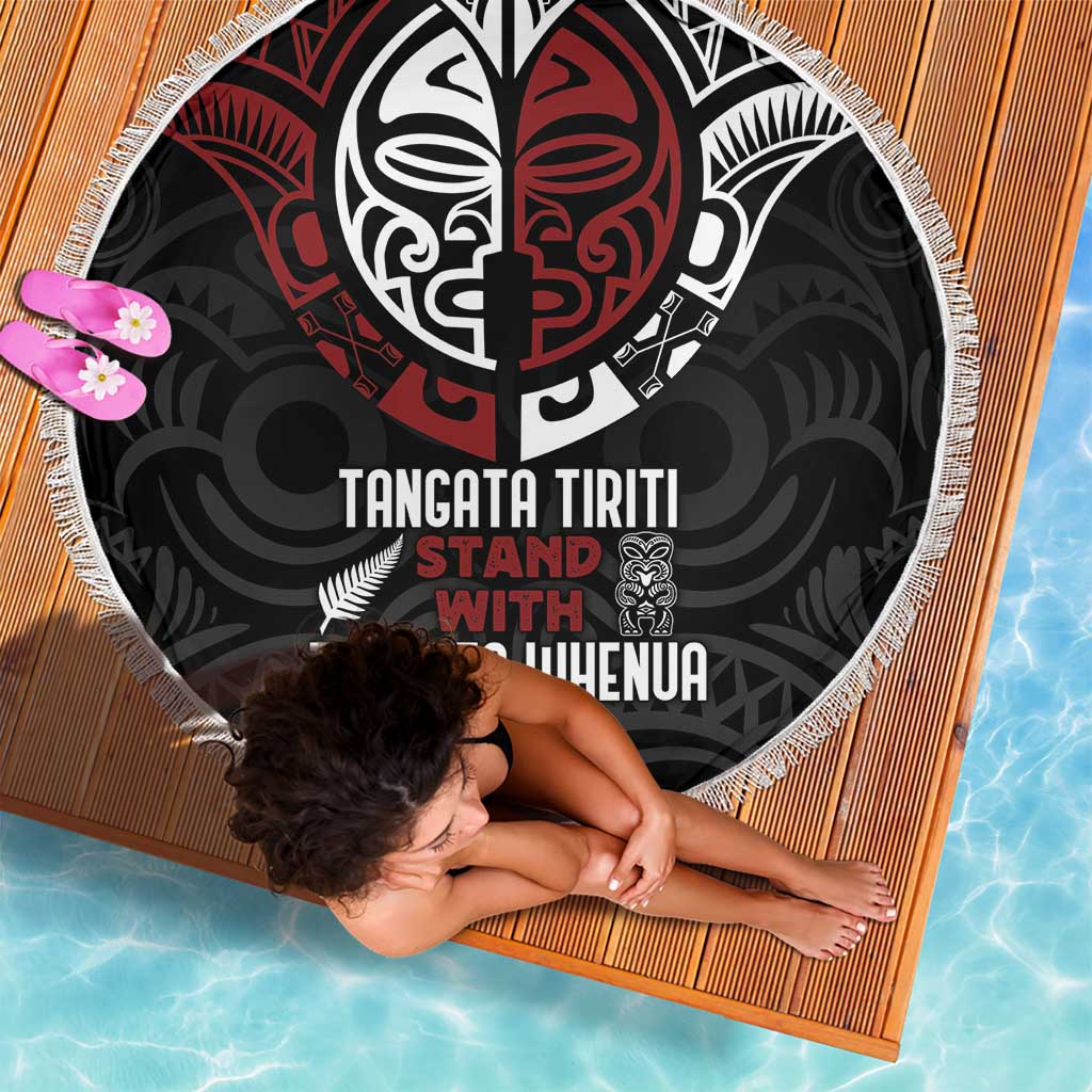 Maori Hongi Toitu Te Tiriti Beach Blanket Tangata Tiriti Stand With Tangata Whenua LT7 - Polynesian Pride