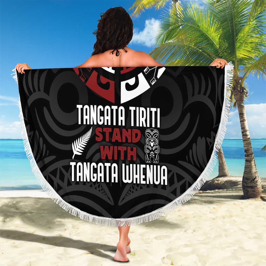 Maori Hongi Toitu Te Tiriti Beach Blanket Tangata Tiriti Stand With Tangata Whenua LT7 - Polynesian Pride