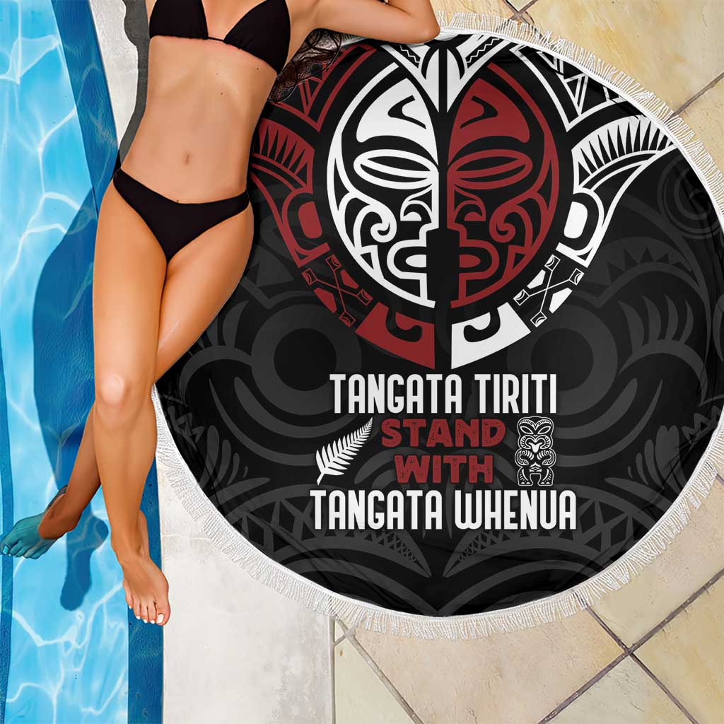 Maori Hongi Toitu Te Tiriti Beach Blanket Tangata Tiriti Stand With Tangata Whenua LT7 - Polynesian Pride