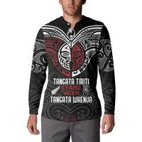 Maori Hongi Toitu Te Tiriti Button Sweatshirt Tangata Tiriti Stand With Tangata Whenua