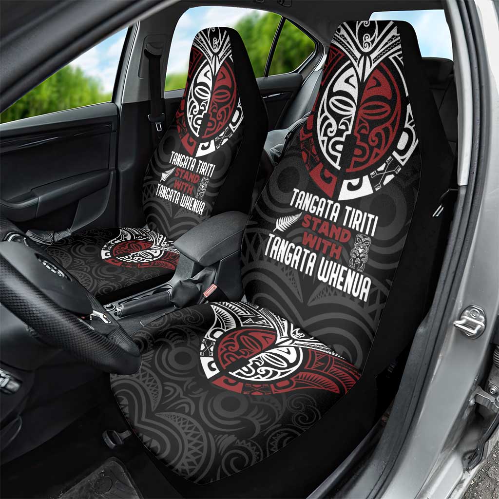 Maori Hongi Toitu Te Tiriti Car Seat Cover Tangata Tiriti Stand With Tangata Whenua LT7 - Polynesian Pride