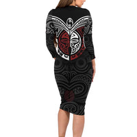 Maori Hongi Toitu Te Tiriti Family Matching Long Sleeve Bodycon Dress and Hawaiian Shirt Tangata Tiriti Stand With Tangata Whenua LT7 - Polynesian Pride