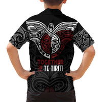 Maori Hongi Toitu Te Tiriti Family Matching Off Shoulder Maxi Dress and Hawaiian Shirt Tangata Tiriti Stand With Tangata Whenua LT7 - Polynesian Pride