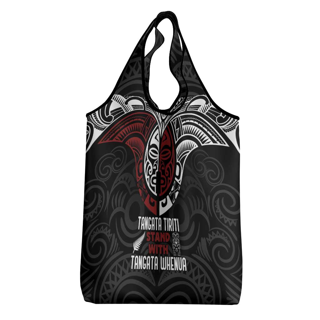 Maori Hongi Toitu Te Tiriti Grocery Bag Tangata Tiriti Stand With Tangata Whenua LT7 - Polynesian Pride