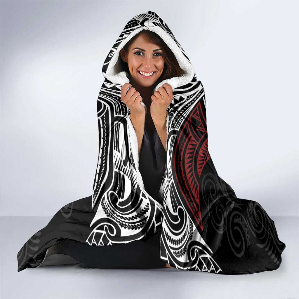 Maori Hongi Toitu Te Tiriti Hooded Blanket Tangata Tiriti Stand With Tangata Whenua LT7 - Polynesian Pride