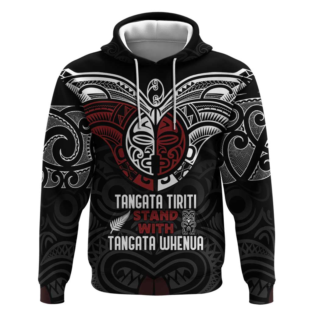 Maori Hongi Toitu Te Tiriti Hoodie Tangata Tiriti Stand With Tangata Whenua LT7 Pullover Hoodie Black - Polynesian Pride