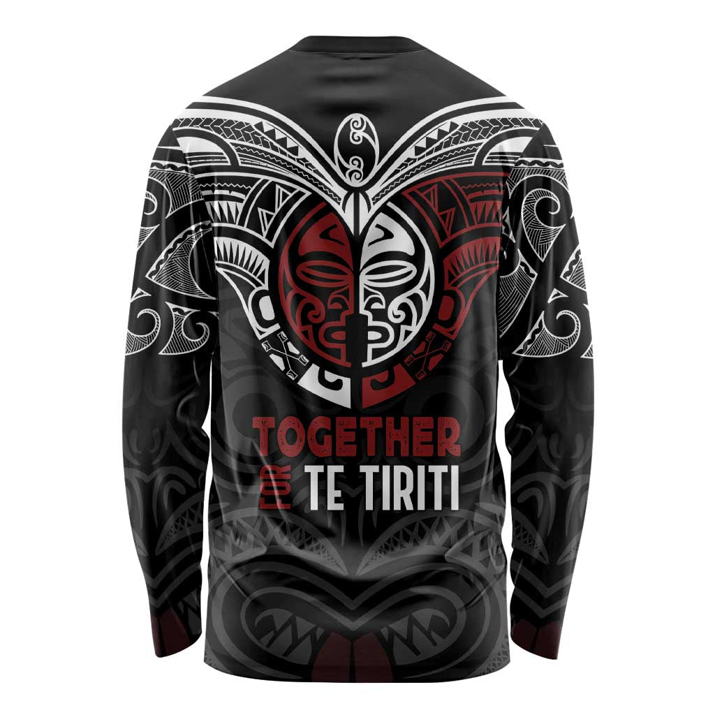 Maori Hongi Toitu Te Tiriti Long Sleeve Shirt Tangata Tiriti Stand With Tangata Whenua LT7 - Polynesian Pride