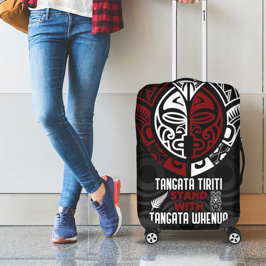 Maori Hongi Toitu Te Tiriti Luggage Cover Tangata Tiriti Stand With Tangata Whenua LT7 - Polynesian Pride