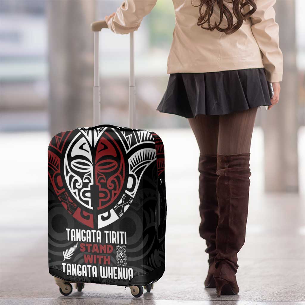 Maori Hongi Toitu Te Tiriti Luggage Cover Tangata Tiriti Stand With Tangata Whenua LT7 - Polynesian Pride