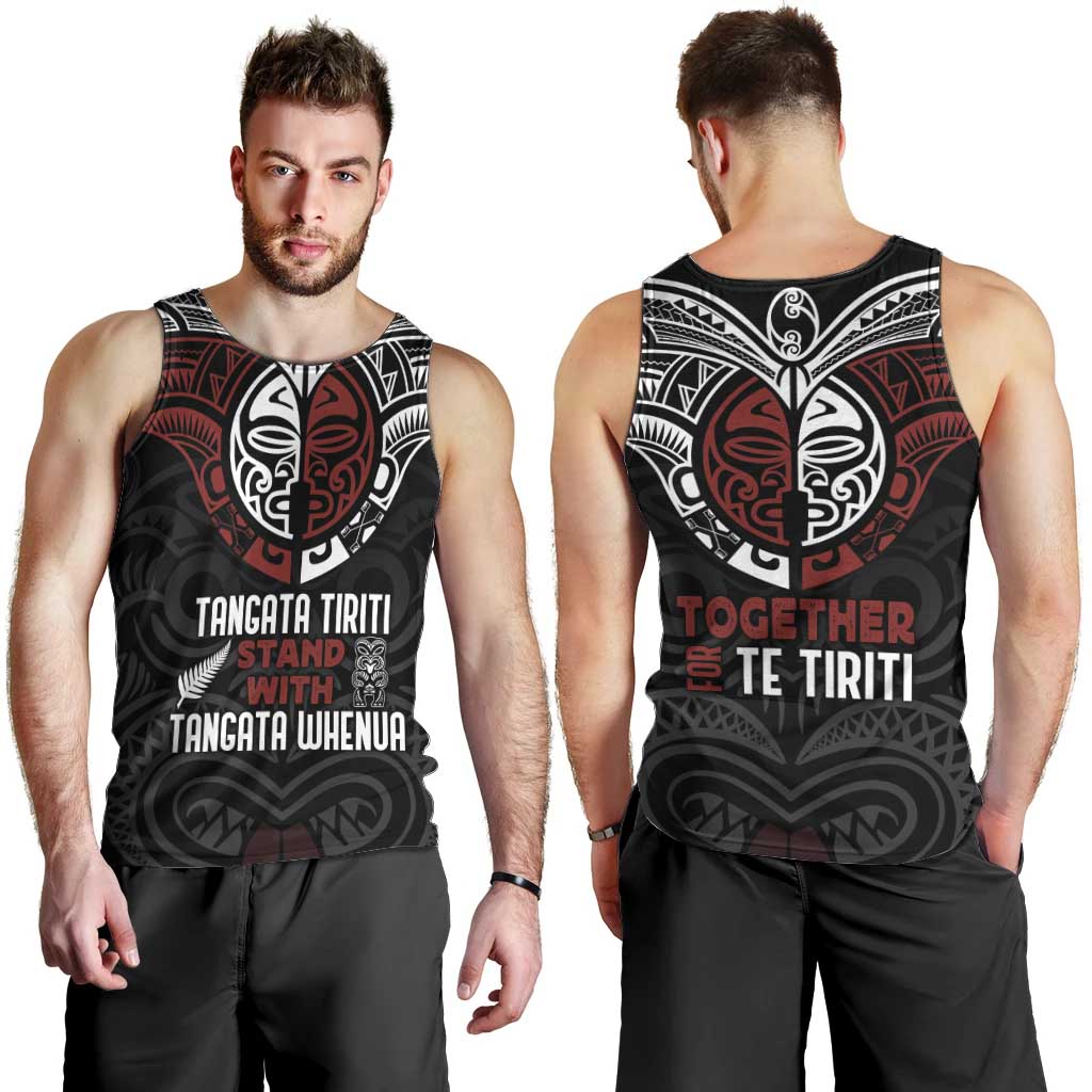 Maori Hongi Toitu Te Tiriti Men Tank Top Tangata Tiriti Stand With Tangata Whenua LT7 - Polynesian Pride