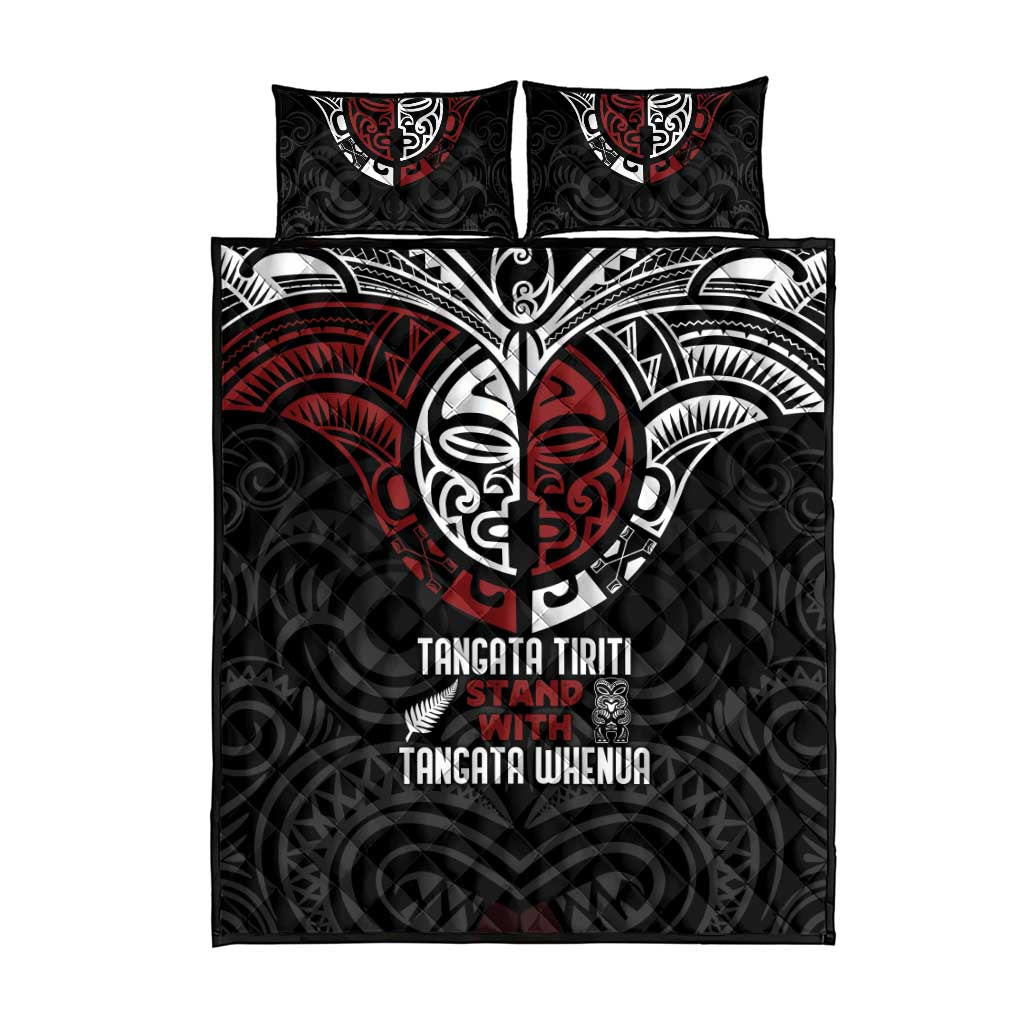 Maori Hongi Toitu Te Tiriti Quilt Bed Set Tangata Tiriti Stand With Tangata Whenua LT7 - Polynesian Pride