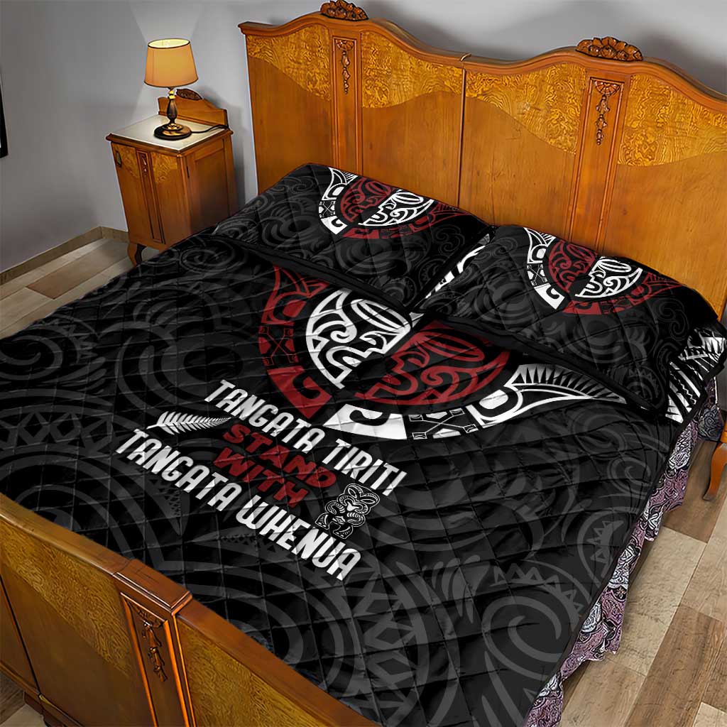 Maori Hongi Toitu Te Tiriti Quilt Bed Set Tangata Tiriti Stand With Tangata Whenua LT7 - Polynesian Pride