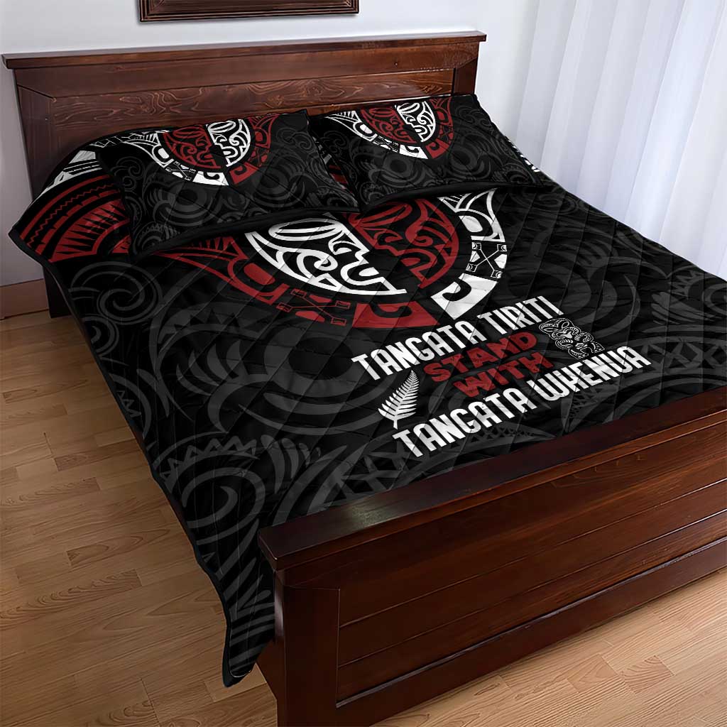 Maori Hongi Toitu Te Tiriti Quilt Bed Set Tangata Tiriti Stand With Tangata Whenua LT7 - Polynesian Pride