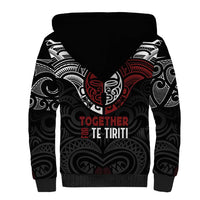 Maori Hongi Toitu Te Tiriti Sherpa Hoodie Tangata Tiriti Stand With Tangata Whenua LT7 - Polynesian Pride