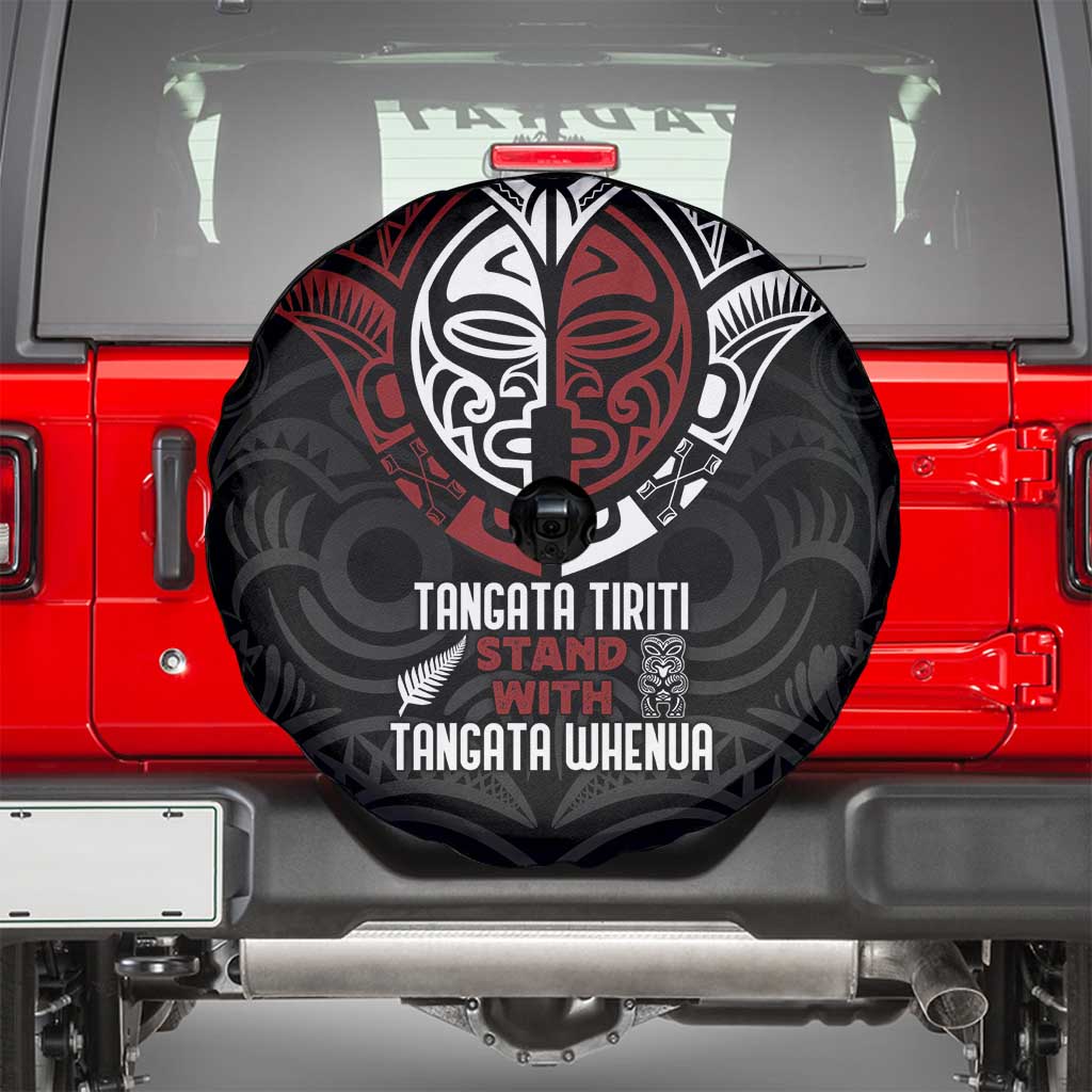 Maori Hongi Toitu Te Tiriti Spare Tire Cover Tangata Tiriti Stand With Tangata Whenua LT7 - Polynesian Pride