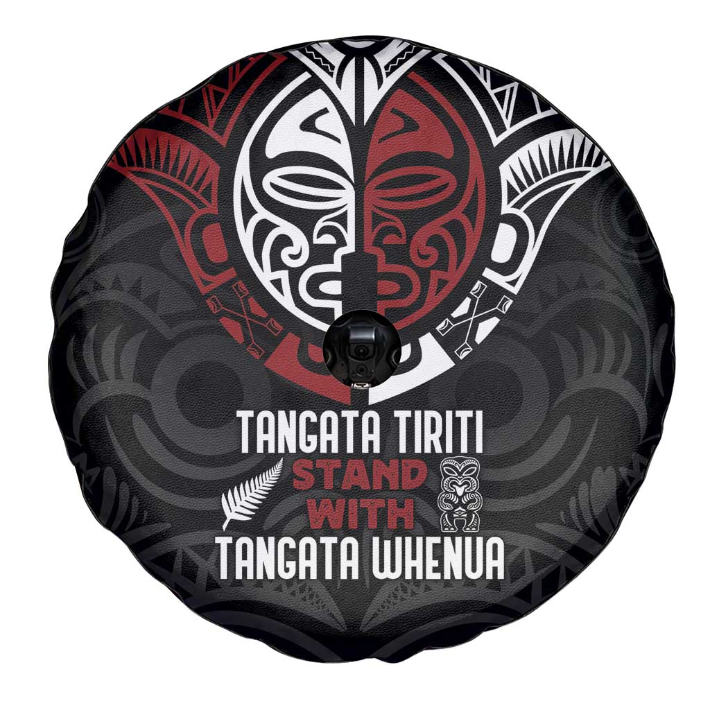 Maori Hongi Toitu Te Tiriti Spare Tire Cover Tangata Tiriti Stand With Tangata Whenua LT7 - Polynesian Pride