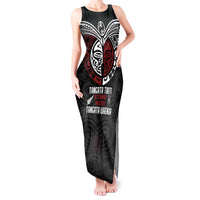 Maori Hongi Toitu Te Tiriti Tank Maxi Dress Tangata Tiriti Stand With Tangata Whenua LT7 Women Black - Polynesian Pride