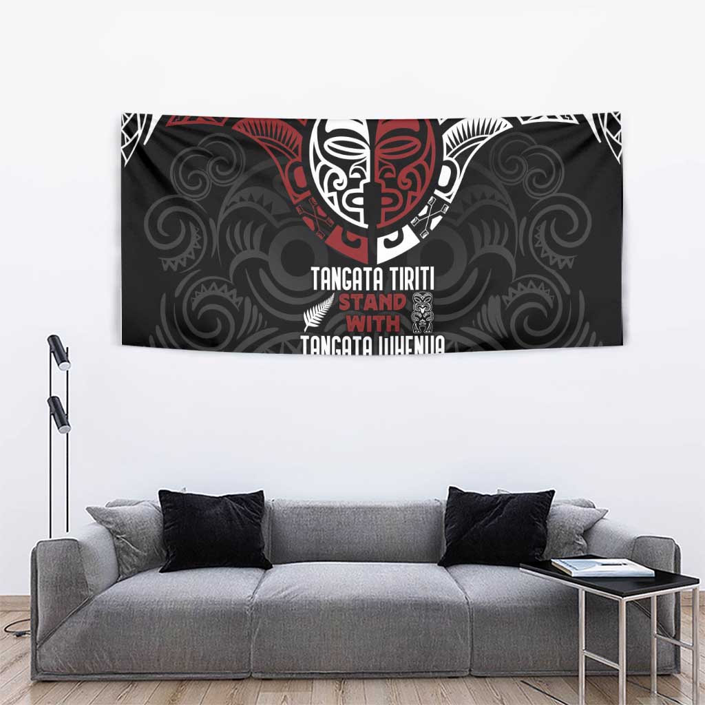 Maori Hongi Toitu Te Tiriti Tapestry Tangata Tiriti Stand With Tangata Whenua LT7 - Polynesian Pride