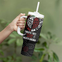 Maori Hongi Toitu Te Tiriti Tumbler With Handle Tangata Tiriti Stand With Tangata Whenua LT7 - Polynesian Pride