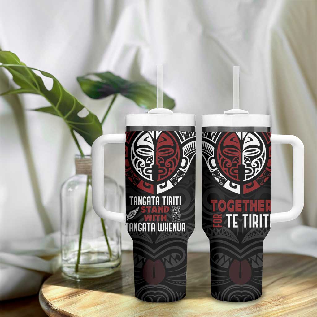 Maori Hongi Toitu Te Tiriti Tumbler With Handle Tangata Tiriti Stand With Tangata Whenua LT7 - Polynesian Pride