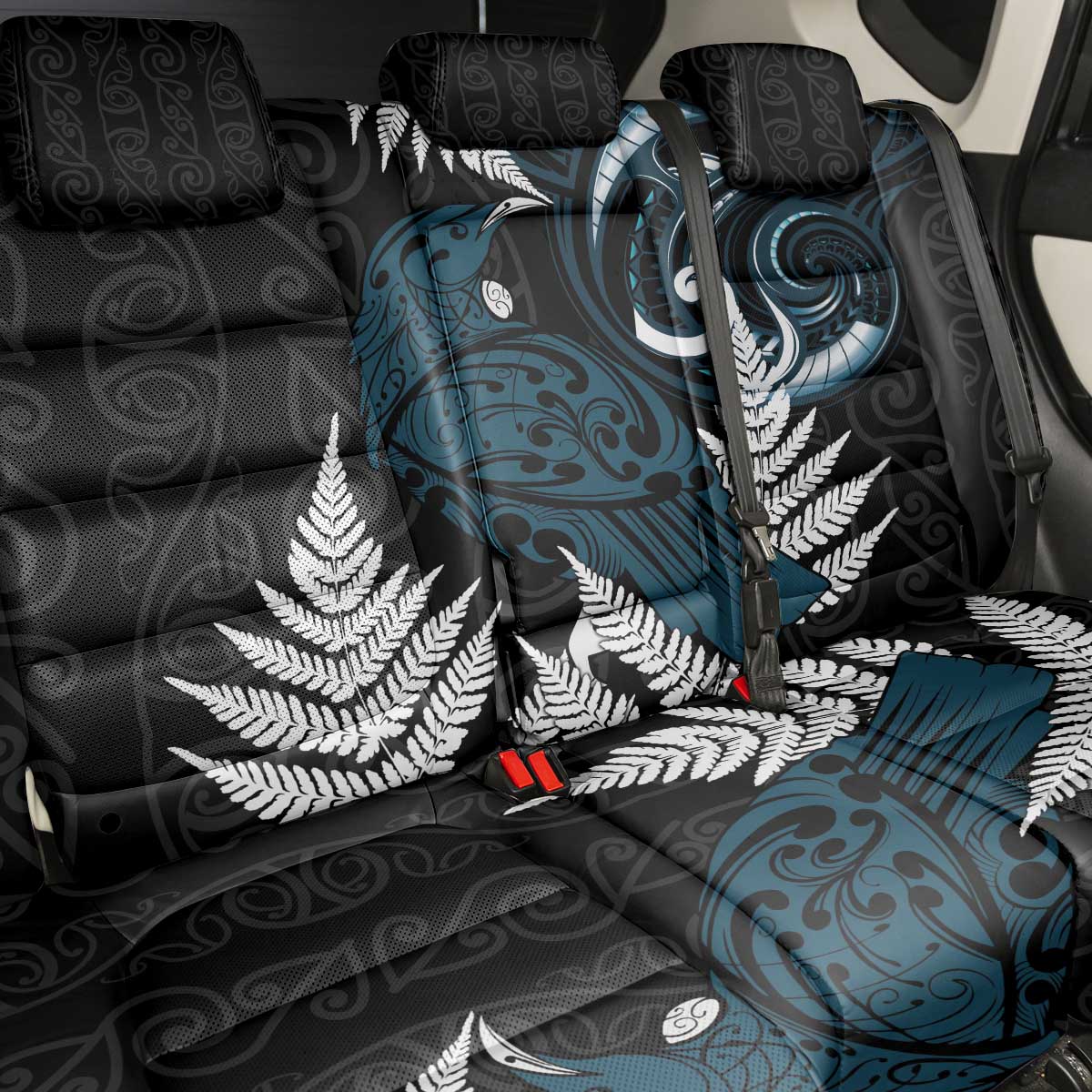 New Zealand Tui Bird Back Car Seat Cover Maori Kowhaiwhai LT7 - Polynesian Pride