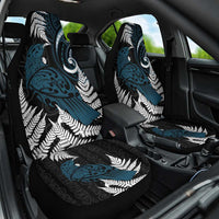 New Zealand Tui Bird Car Seat Cover Maori Kowhaiwhai LT7 One Size Teal - Polynesian Pride
