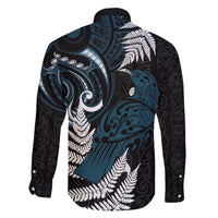 New Zealand Tui Bird Family Matching Off The Shoulder Long Sleeve Dress and Hawaiian Shirt Maori Kowhaiwhai LT7 - Polynesian Pride