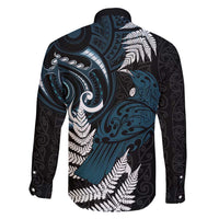 New Zealand Tui Bird Family Matching Off Shoulder Short Dress and Hawaiian Shirt Maori Kowhaiwhai LT7 - Polynesian Pride
