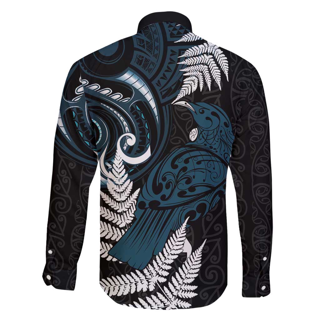 New Zealand Tui Bird Family Matching Puletasi and Hawaiian Shirt Maori Kowhaiwhai LT7 - Polynesian Pride
