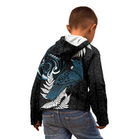 New Zealand Tui Bird Kid Hoodie Maori Kowhaiwhai LT7 - Polynesian Pride