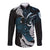 New Zealand Tui Bird Long Sleeve Button Shirt Maori Kowhaiwhai