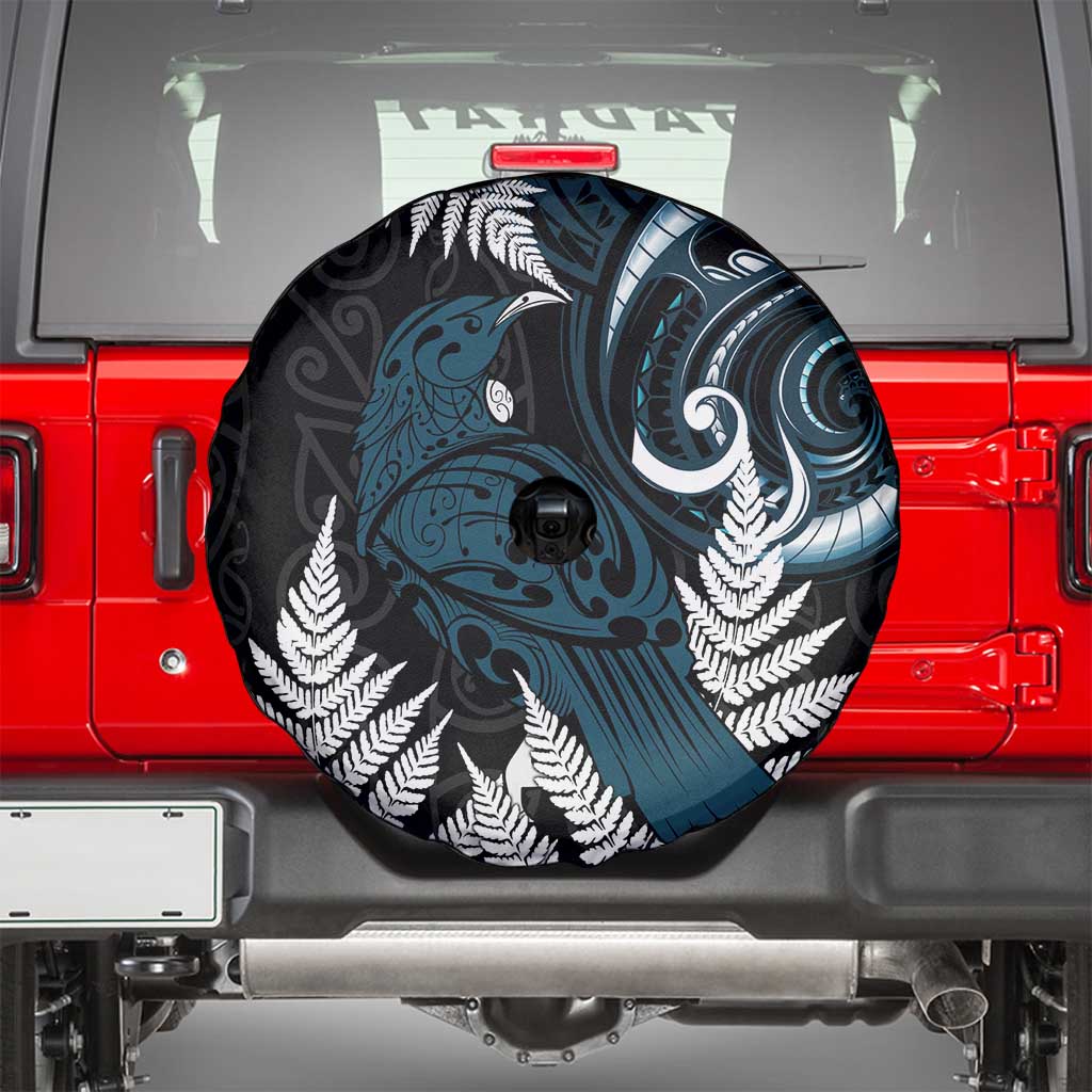 New Zealand Tui Bird Spare Tire Cover Maori Kowhaiwhai LT7 - Polynesian Pride