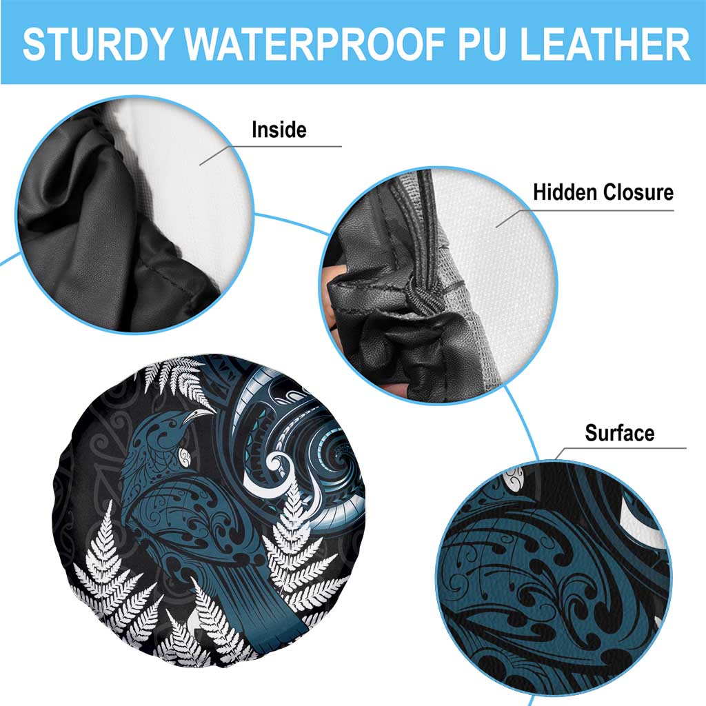 New Zealand Tui Bird Spare Tire Cover Maori Kowhaiwhai LT7 - Polynesian Pride