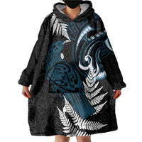 New Zealand Tui Bird Wearable Blanket Hoodie Maori Kowhaiwhai LT7 - Polynesian Pride